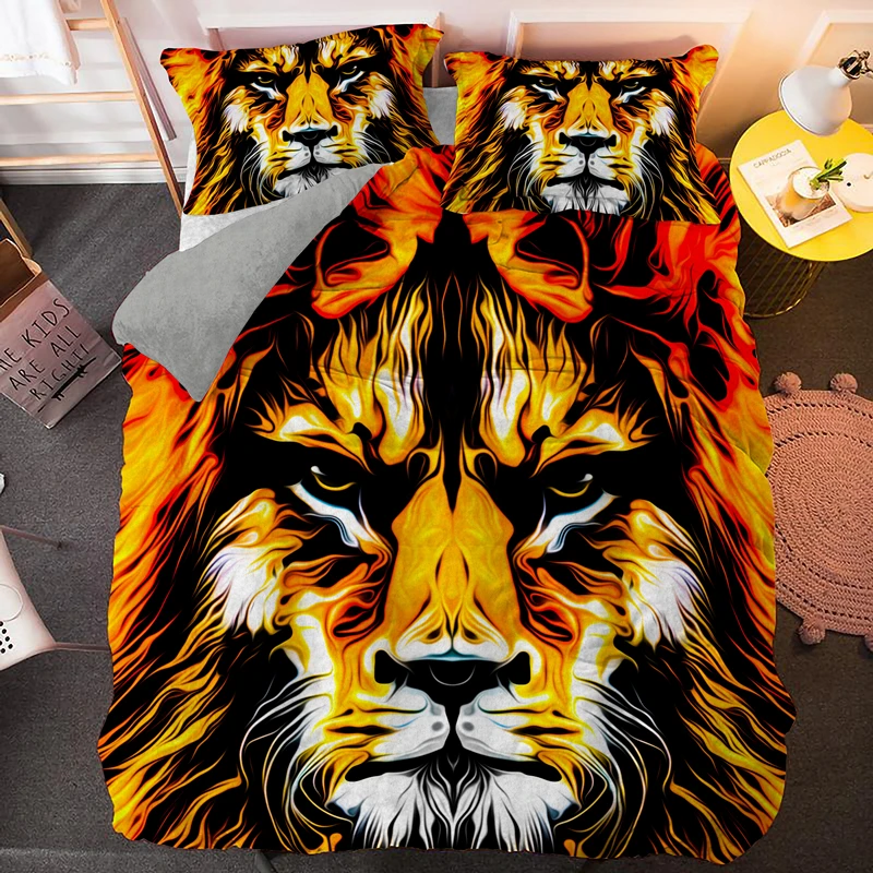 Роскошный комплект постельного белья с принтом животных совы тигра собаки