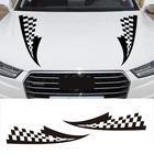 Чехлы на капот автомобиля, универсальные наклейки, гоночные Переводные картинки, Спортивная виниловая пленка для стайлинга, сделай сам, автомобильные полосы, тюнинг, 4x4, аксессуары, украшения