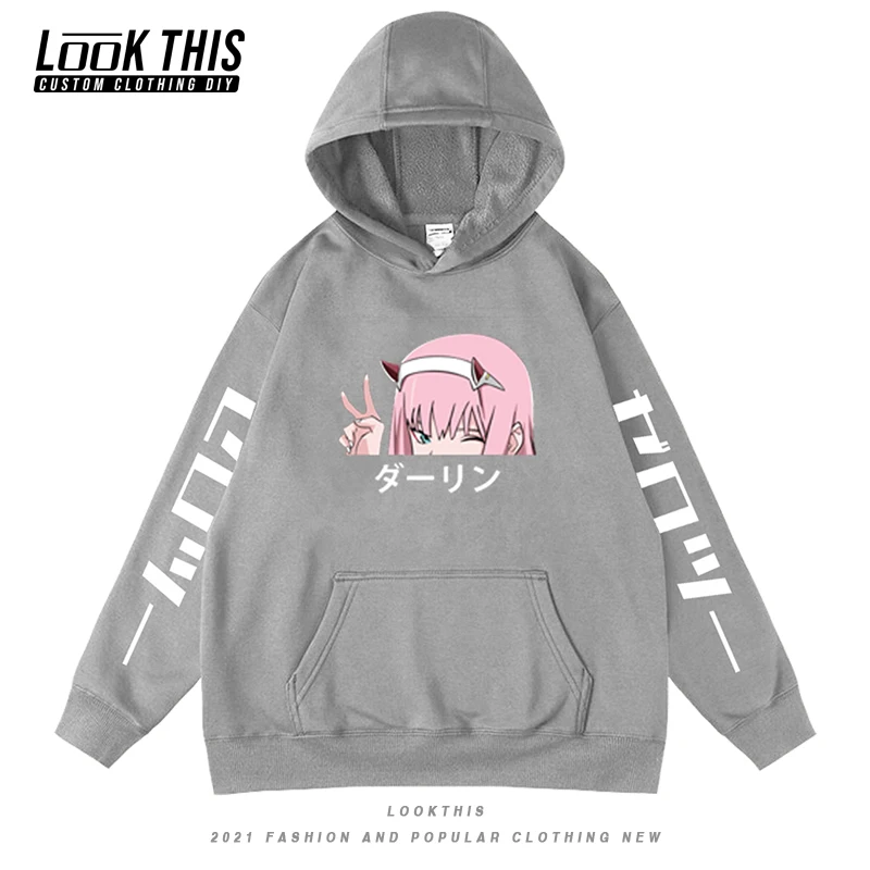 

Darling Franxx Anime Autumn 2021 Men's Hoodies Male Hooded Sweatshirts Unisex Oversized Hoodie Streetwear Hoody Fleece Tops