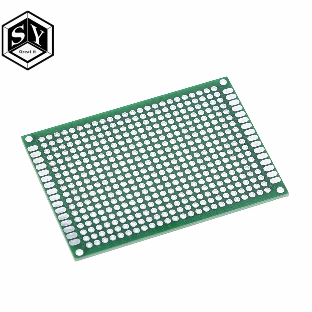 1 шт. Great IT двухсторонний Прототип PCB Луженая универсальная плата 5x7 5*7 см зеленая |