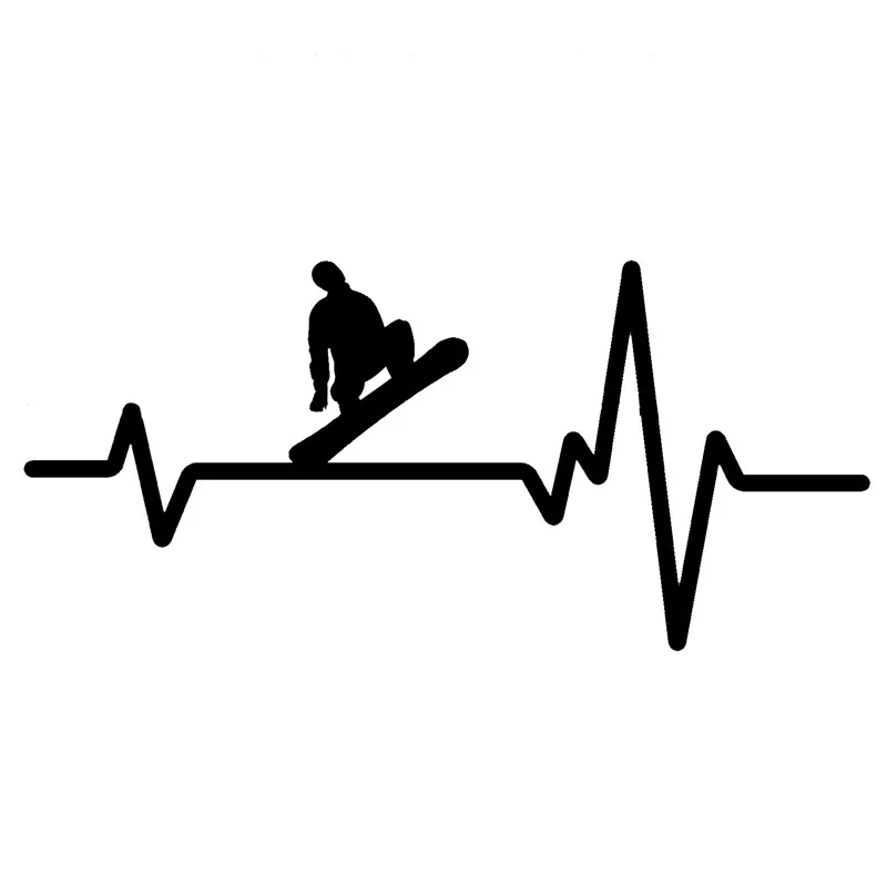 16 6 см * 7 вязка захватить человек снежной доске сердцебиение виниловая наклейка