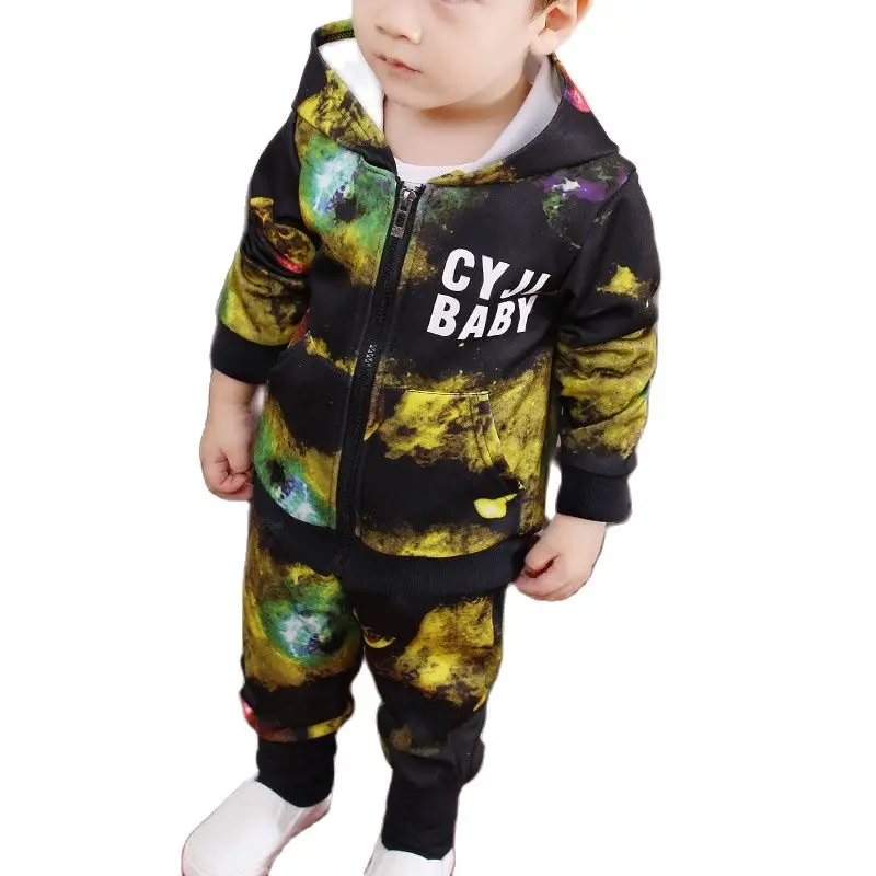 Осенне-зимняя детская куртка для мальчиков комплекты одежды малышей синий