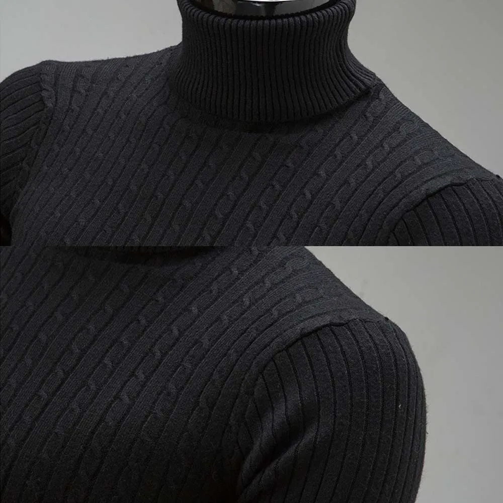 

Winter Men Slim Warm Knit High Neck Pullover Jumper Sweater Turtleneck Top