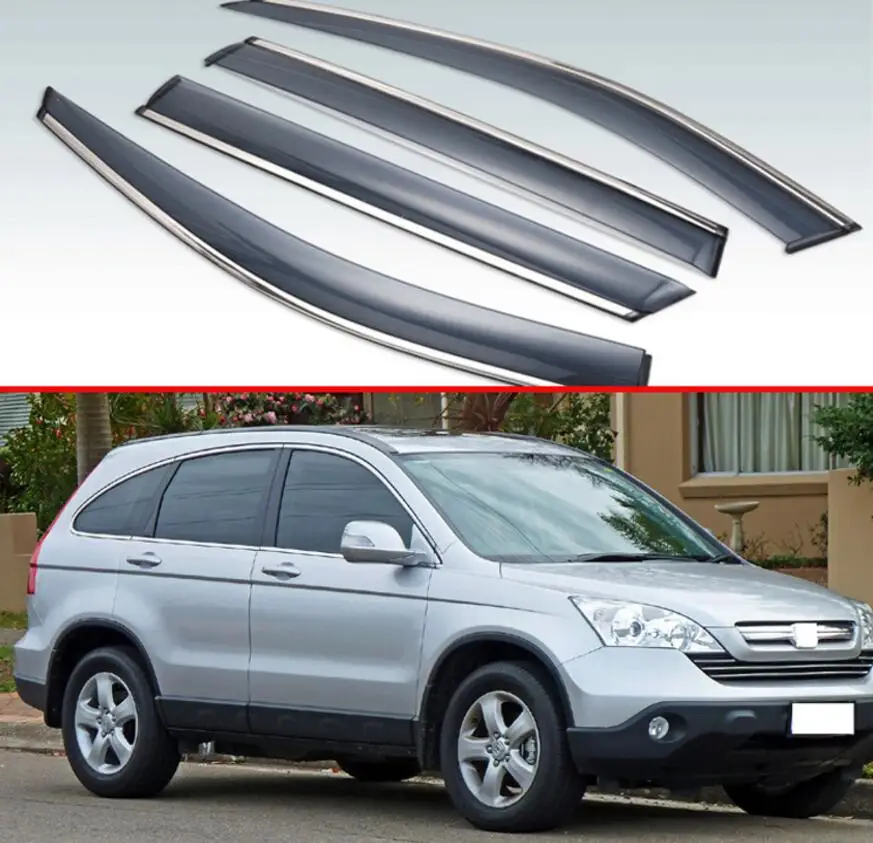 Защитный козырек от солнца для Honda CRV 4 шт. пластиковый Наружный тенты окон защита