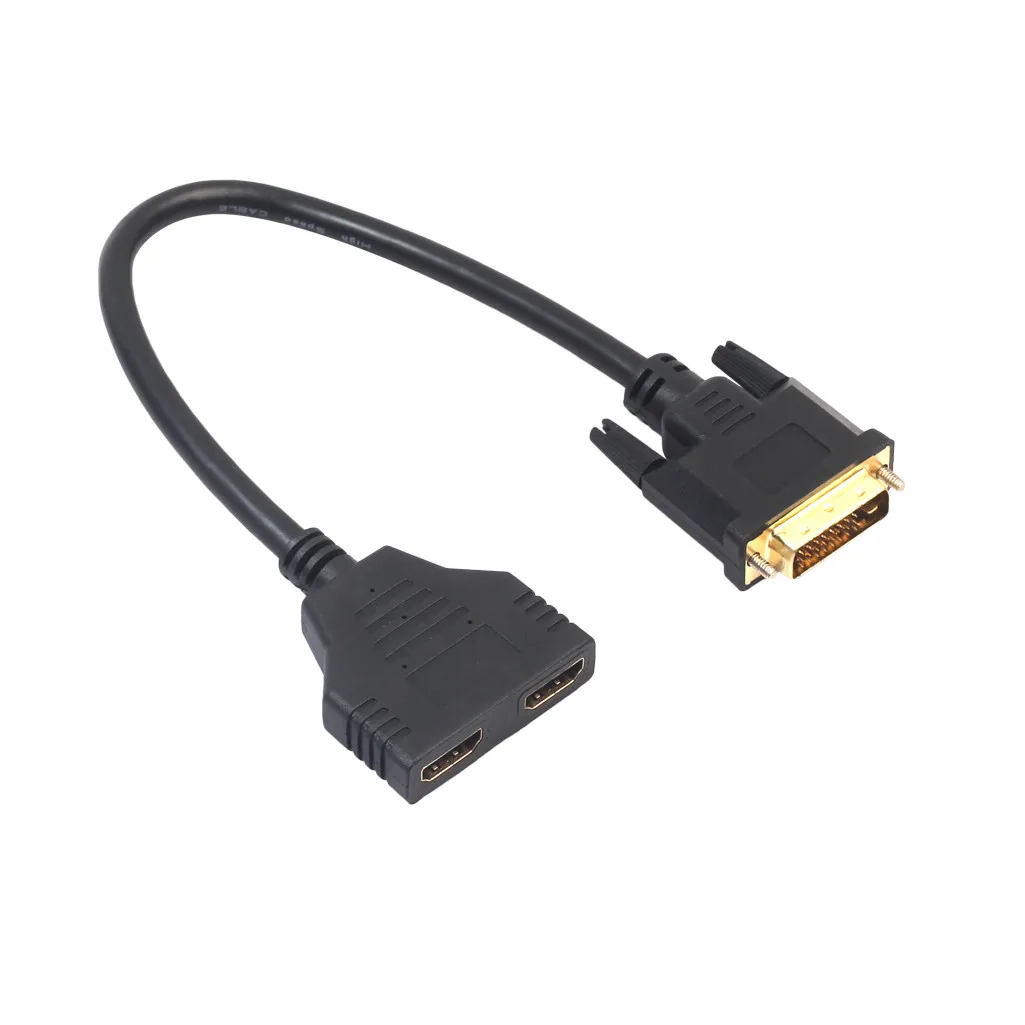 EPULA 2019 Новый USB адаптер DVI D 24 + 1 штекер на 2 HDMI Женский Кабель двунаправленный