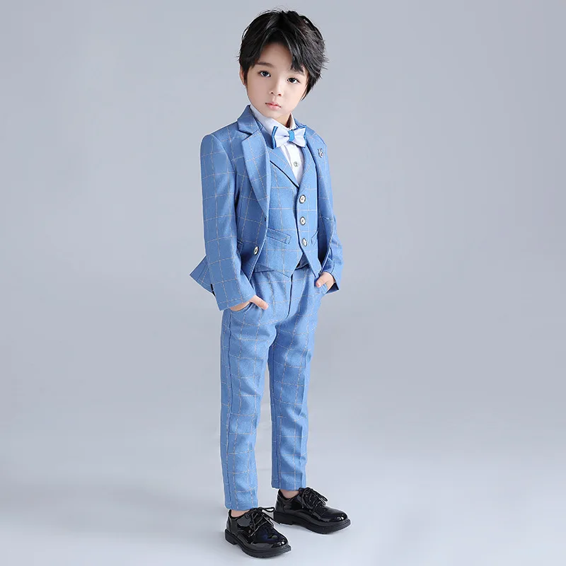 

Костюм детский клетчатый с блейзером и брюками, на весну/осень