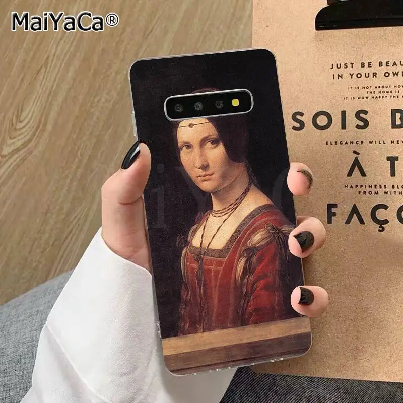 Чехол для телефона MaiYaCa leonardo da vinci с художественной росписью из ТПУ для samsung S10 E S9 plus S6 edge plus S7edge S8plus S10 plus S5 - Цвет: A8