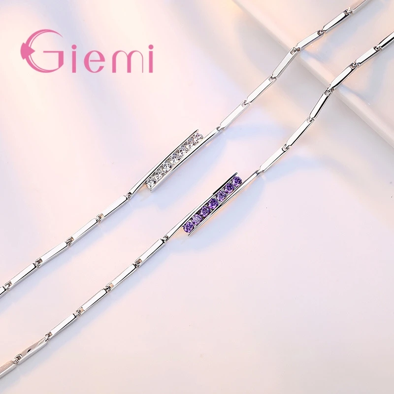 Супер NiceWomen звеньевой браслет белый/фиолетовый вариант Стандартный серебряный с