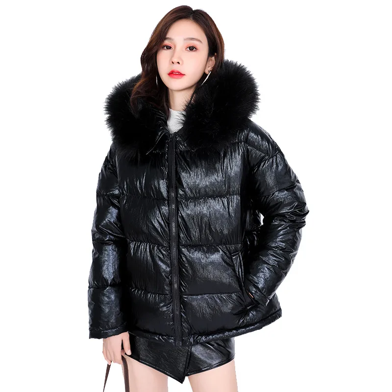 

Winter Jacket Women Thick Warm Loose Cotton Padded Casual Fur Hooded Parkas Female Winter Overcoat Coat 10Color 2019 New Arrival