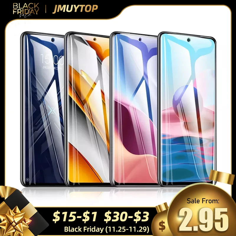 

Стекло Super Arc для Xiaomi POCO X3 Pro GT NFC F3 M3 C3, пленка для экрана, олеофобное покрытие для Blackshark 4 Pro POCO X2 M2
