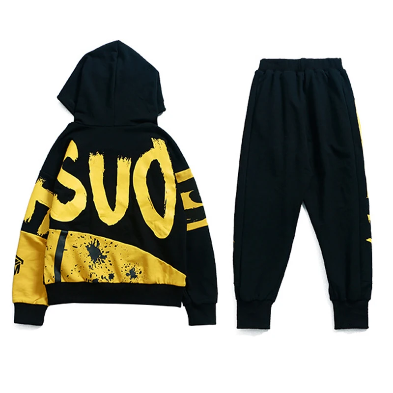 Костюм детский из свитшота и штанов в стиле хип-хоп для мальчиков с надписью