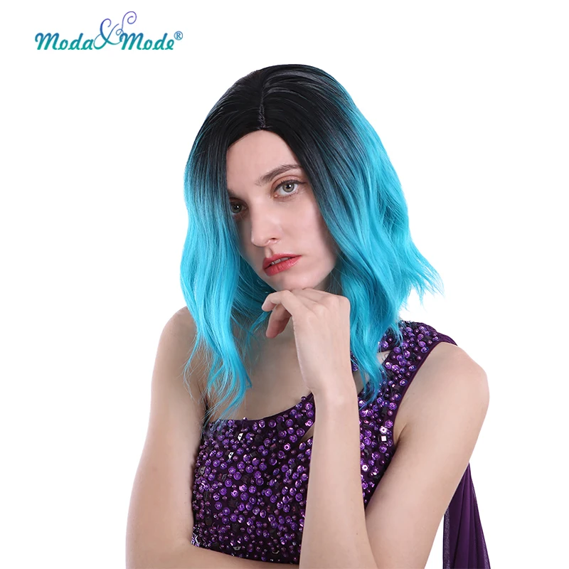 Парик Moda & Mode для женщин синтетический с короткими волнистыми волосами 14 дюймов