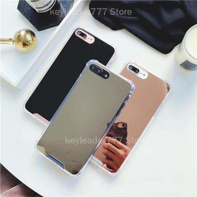 Ударопрочный чехол для телефона iPhone 11 Pro XS MAX XR 7 8 Plus X роскошный косметический зеркальный девчачий стеклянный ТПУ+ PC чехол для задней панели телефона