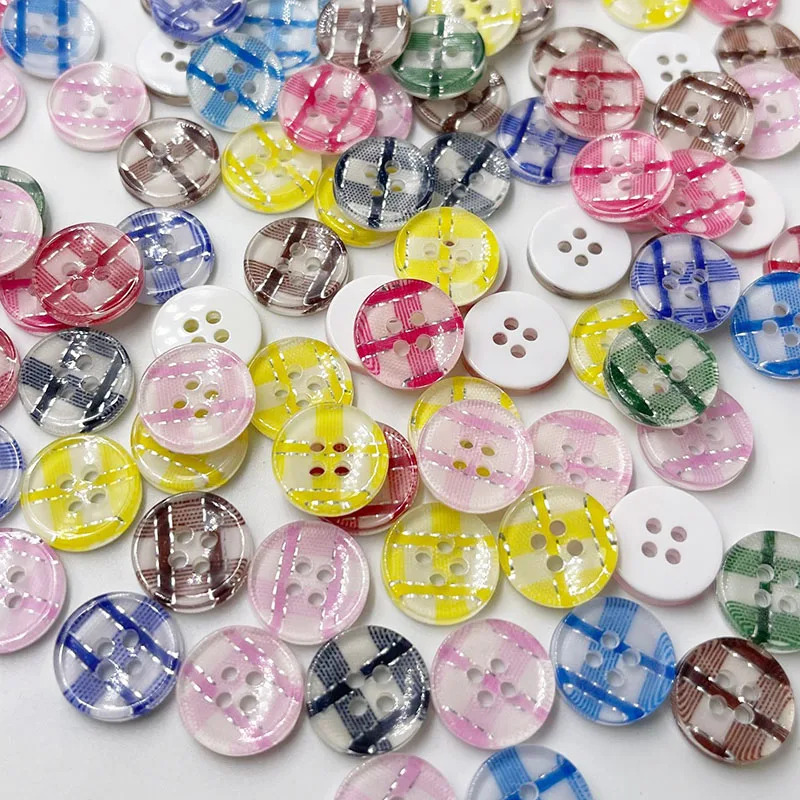 50 шт. разноцветные аксессуары для шитья 4 отверстия