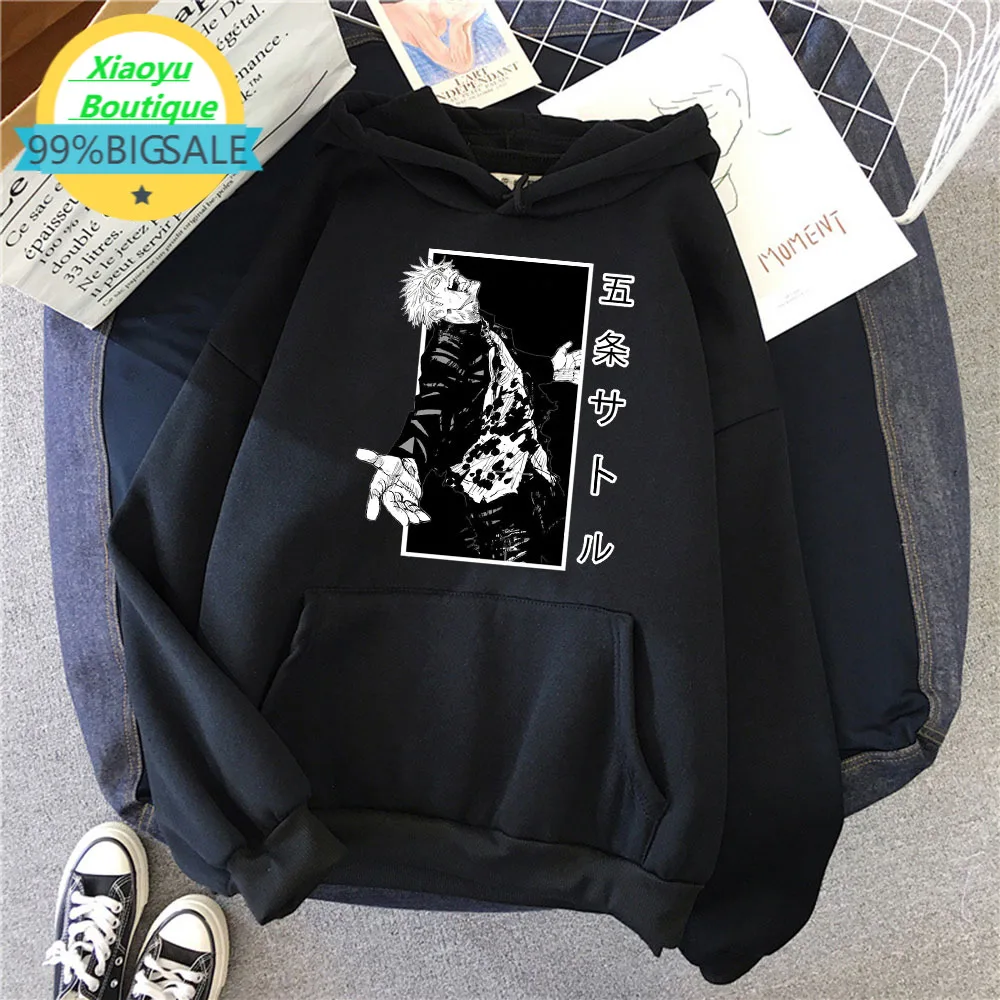 

Jujutsu Kaisen Gojo Satoru Comics Print Hooded Men Warm Winter Sweatshirts Fashion Harajuku Hoodies Casual Streetwear Unisex New