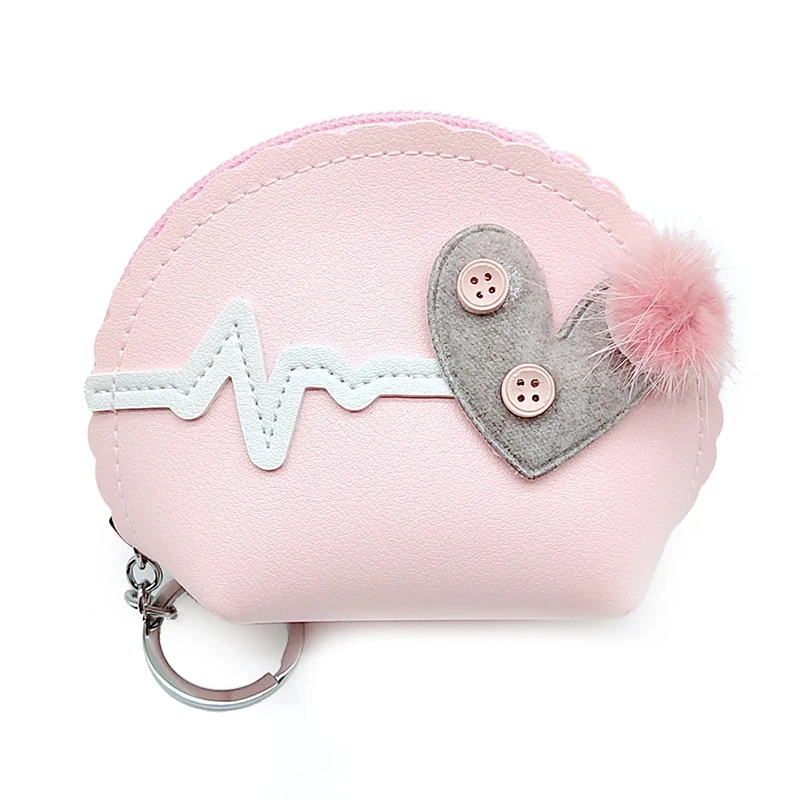 Женская помада ключ сумка любовь монета пурезе бант-кулон мини кошелек маленький
