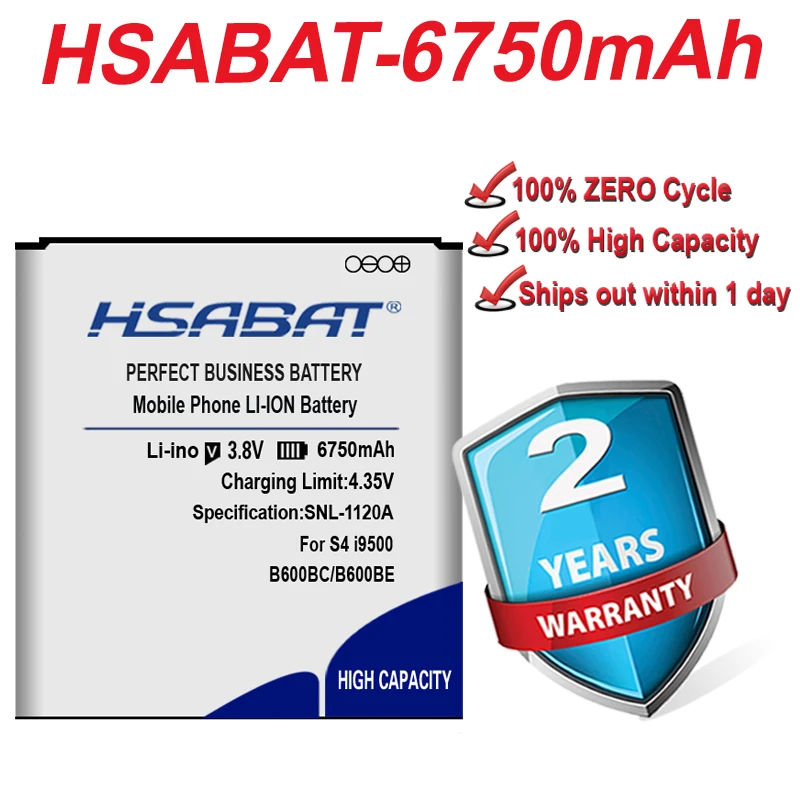 Аккумулятор HSABAT 6750 мАч для Samsung Galaxy Grand 2 G7102 G7106 G7100 G7105 G7108 G7109 I9295 i9507V|battery for samsung|battery