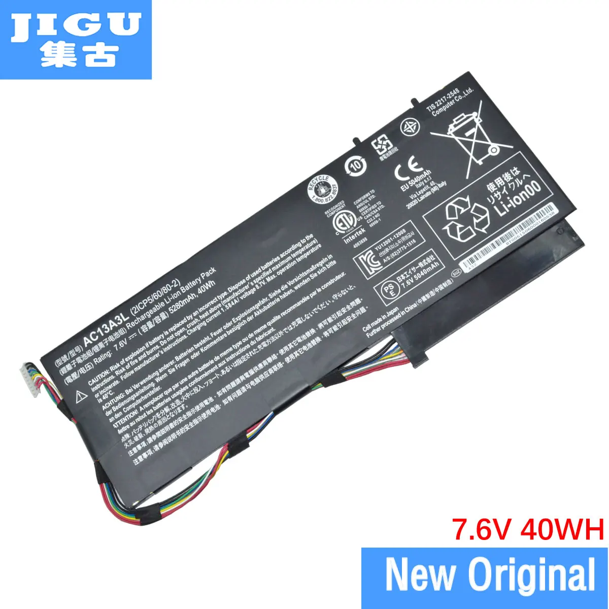 

JIGU original laptop battery 2ICP5/60/80-2 AC13A3L FOR ACER FOR Aspire P3-131 171 TravelMate X313
