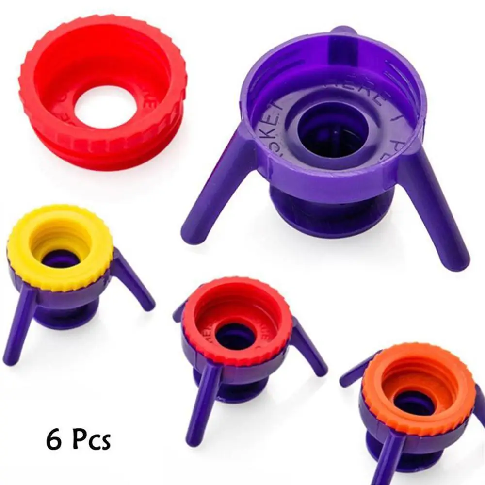 

6pcs Inverted Cover Flip-it Caps Toss It Bottle Cap Bottle Stand Plastic Shampoo Bracket Sets Kit Leakproof Holder X3E9