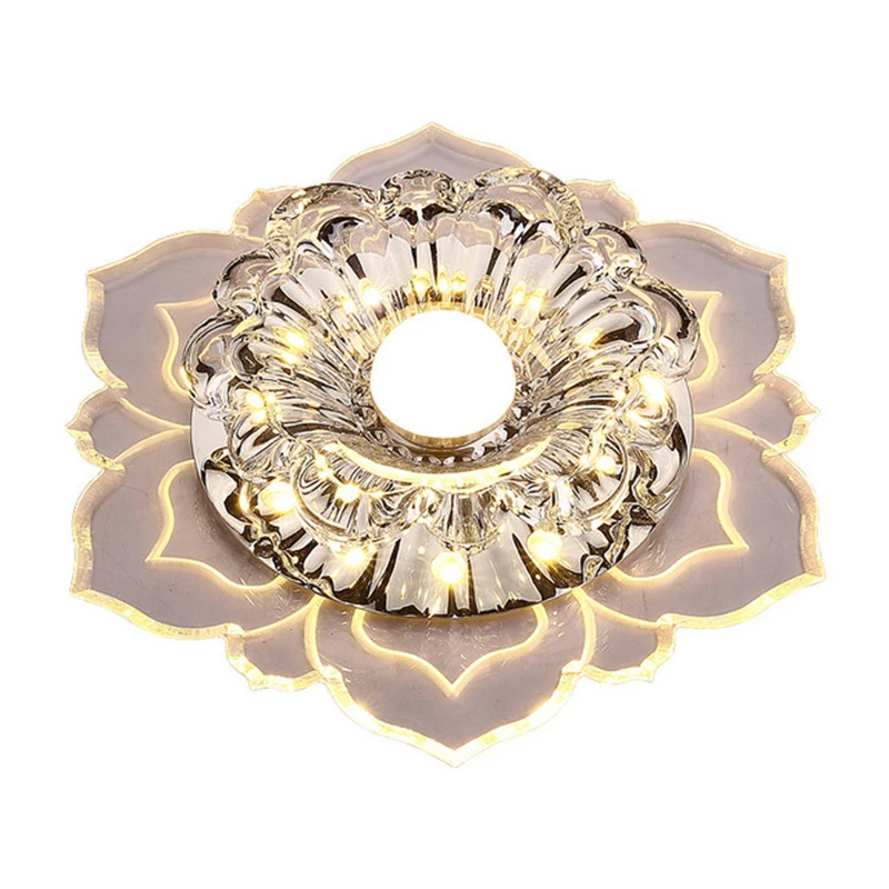 3 цвета Затемнения 9 Вт светодиодный кристалл коридор светильник потолочный вход