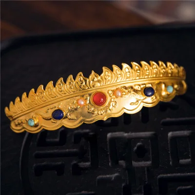 Su Mu Zhe LYZ Traditional Artwork Hanfu Hair Accessories Ming Style Hair Jewlery Hand Carved Hair Tiara for TV Play Exhibition