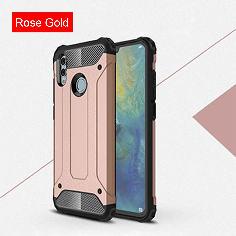 Rose gold Роскошный противоударный армированный чехол для huawei Honor 20 Pro 10 9 Lite полный защитный чехол для Honor 10i 8X бампер для телефона чехол s Shell чехол на для хуавей хонор 20 PRO 10 9 LITE 10I 8X - Цвет: Rose gold