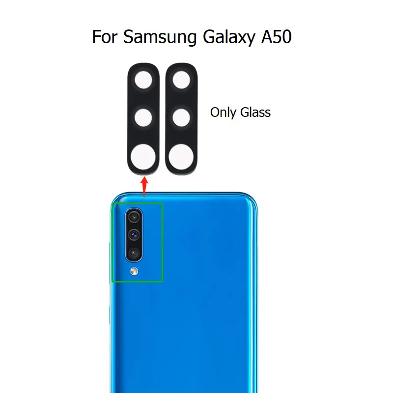 

10Pcs Camera Lens Back Camera Glass Lens For Samsung Galaxy A50 With Adhesive Sticker Repair Parts
