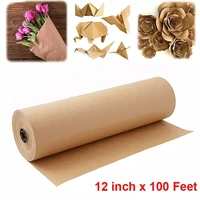 30 meters brown kraft wrapping paper roll for wedding birthday party gift wrapping parcel packing art craft materials