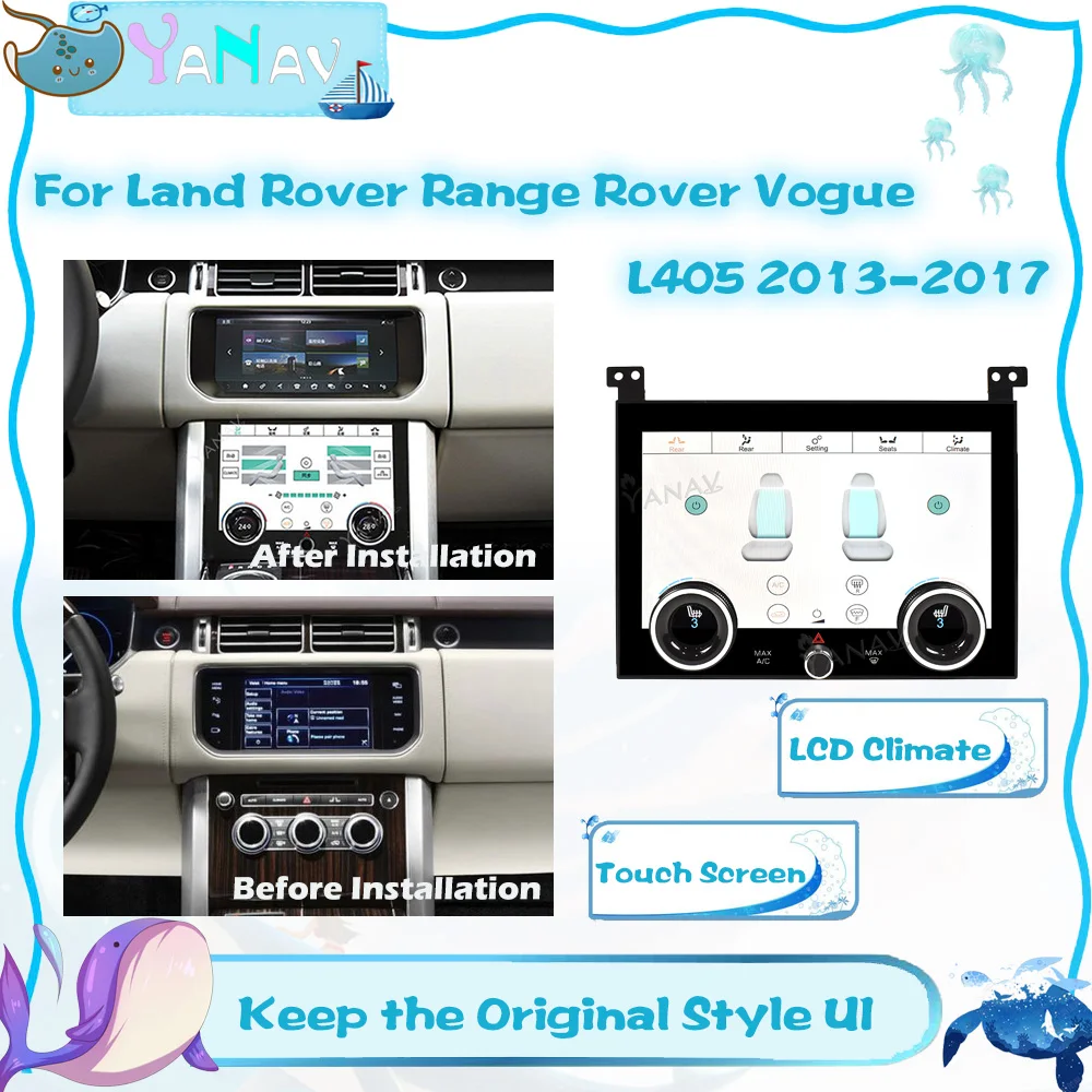 

Климатическая панель с ЖК-дисплеем для Land Rover Range Rover Vogue L405 2013-2017, сенсорный HD-экран, автомобильный Кондиционер, контрольная панель, проигрыва...
