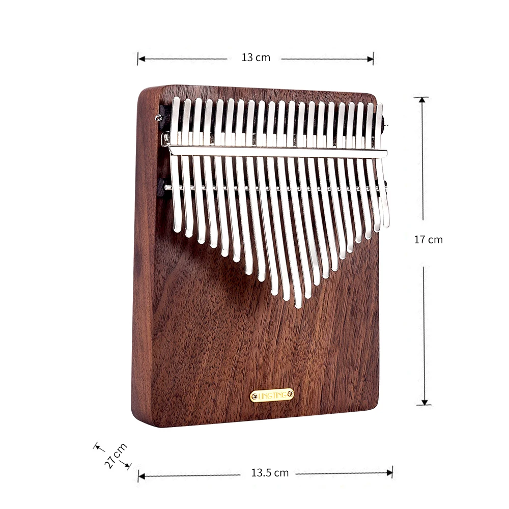 Lingting Black Walnut Kalimba 21 клавиша K21W Thumb Piano (F major) плоская доска Mbira инструменты с