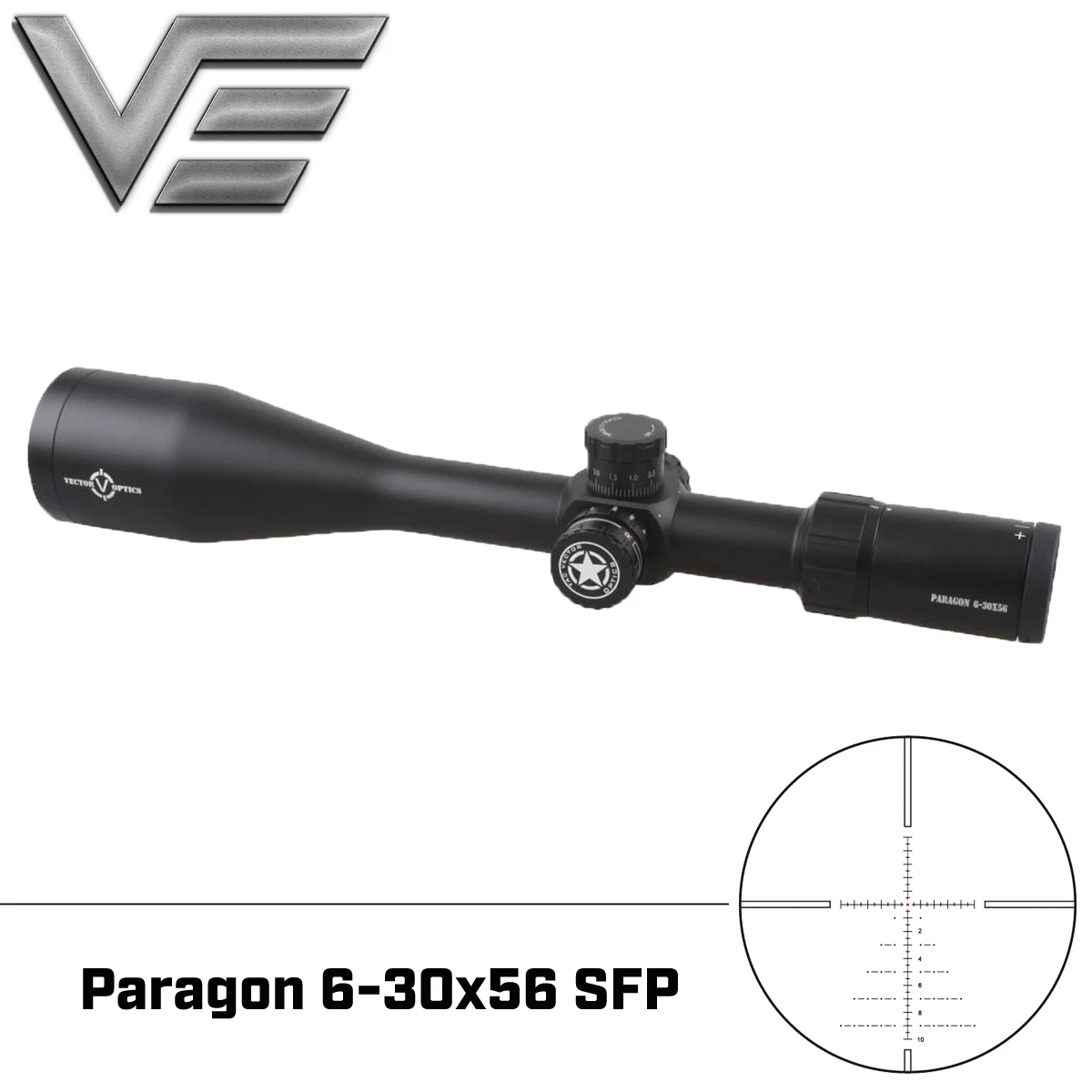 Векторная оптика Paragon 6 30x56 тактический прицел для винтовки с длинным глазом 1/10