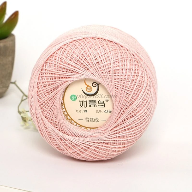 Тонкая хлопчатобумажная кружевная пряжа сделай сам 50 г/шарик 2 нити милая вязаная