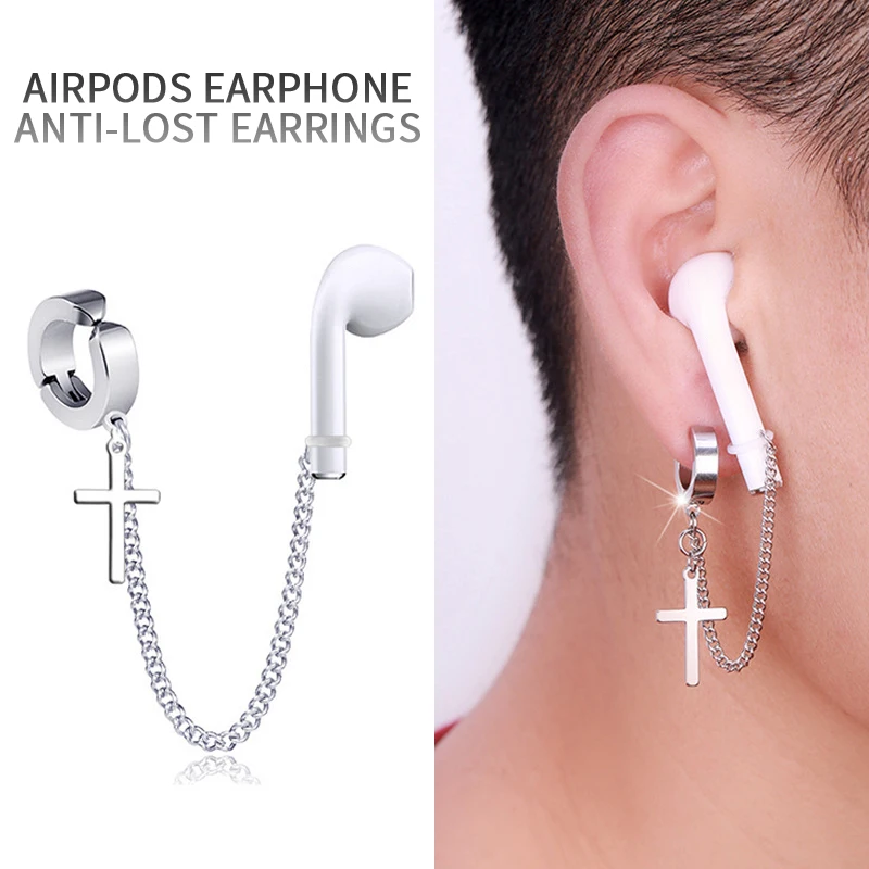 

Ремешок для наушников с защитой от потери, серьги для AirPods 2 3 Pro TWS, ремешок с защитой от потери, серьги из нержавеющей стали для Bluetooth наушнико...