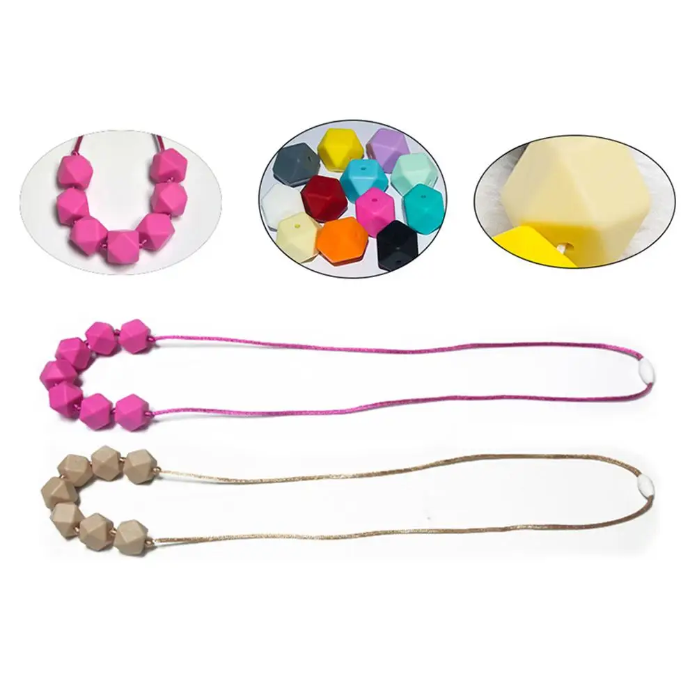 

Baby Teether Molars Obligations Silicone Chews Gutta-percha Teeth Grinding Bead Women's Feather Pendant Necklace