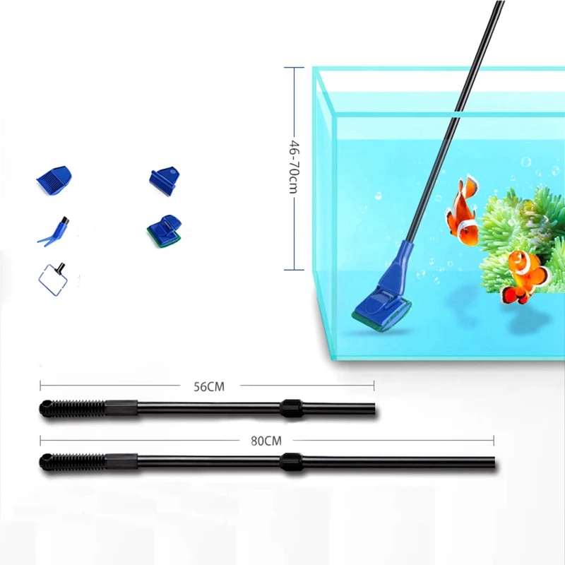 Выдвижной аквариумный Набор для очистки водорослей набор 5 шт. аквариумные