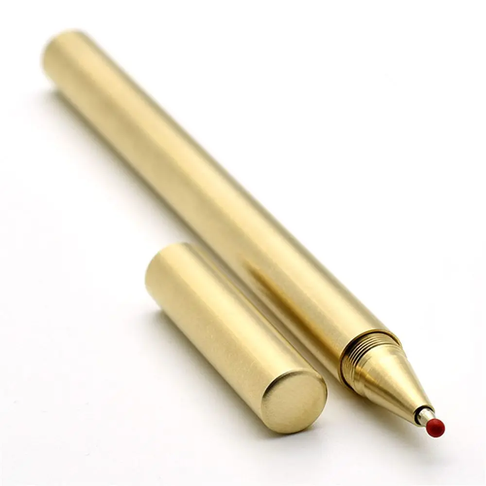 Металл 0 7 мм латунная шариковая ручка с Поворотный Масляный Нержавеющая сталь