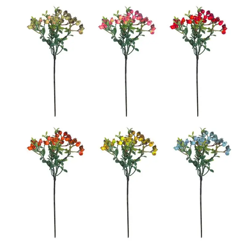 3x Рождество красная ягода Холли Листья ветка искусственный цветок выбрать