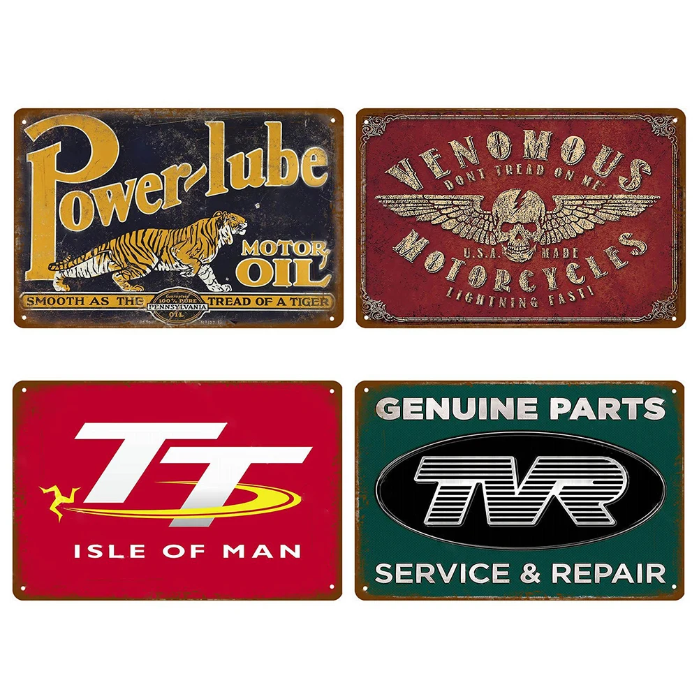 

Vintage Metal Tin Signs Motorcycle Posters Wall Sticker for Club Pub Bar Retro Home Wall Decor Farmhouse Shop Decorations Plates