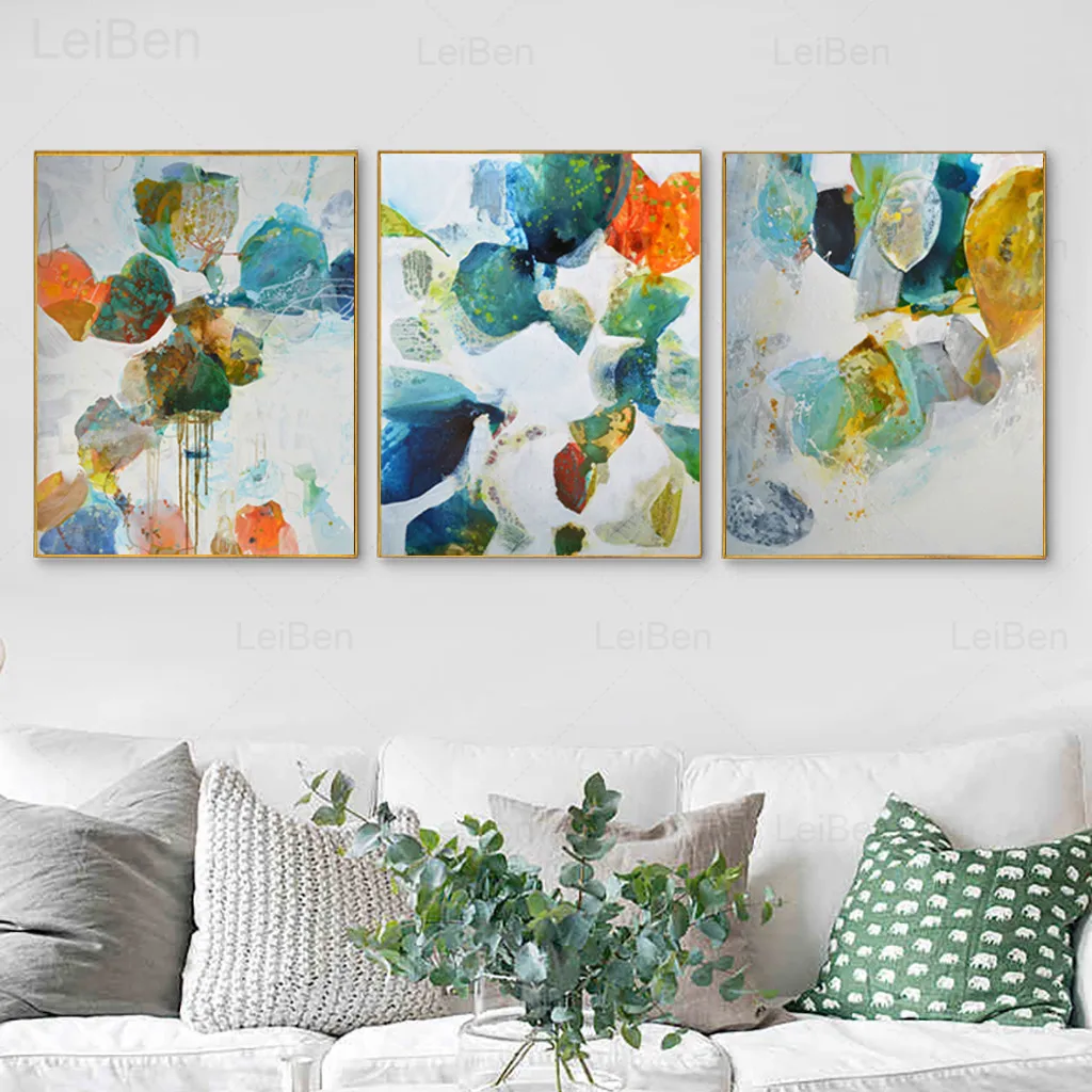 

Modern Abstract Floral Color Graffiti Art Canvas Painting Home Decoration Posters and Prints Interior Design Pictures Frameless