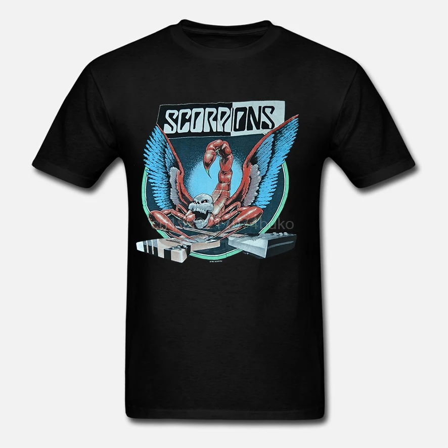 Новая футболка Vtg Rare 1990 SCORPIONS Crazy World Tour 90-91 Размер X-2XL перепринт | Мужская одежда