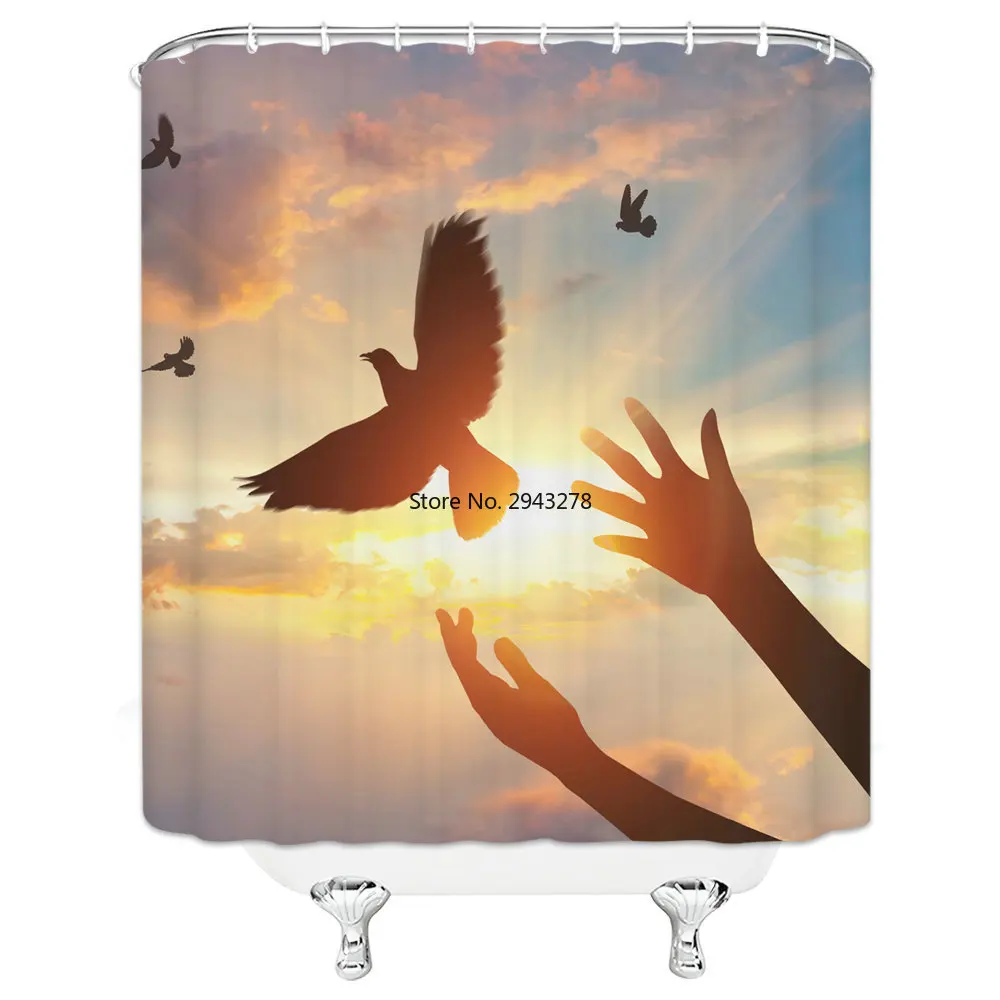 

Sci-fi Shower Curtain Digital Architecture Sci Fi Style Inner View Fabric Bath Curtains