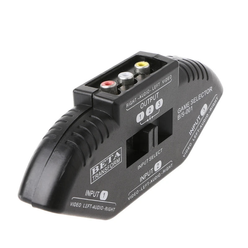 

3 To 1 Video AV Switch Selector With RCA Cable For TV DVD Player PS2 W3JB
