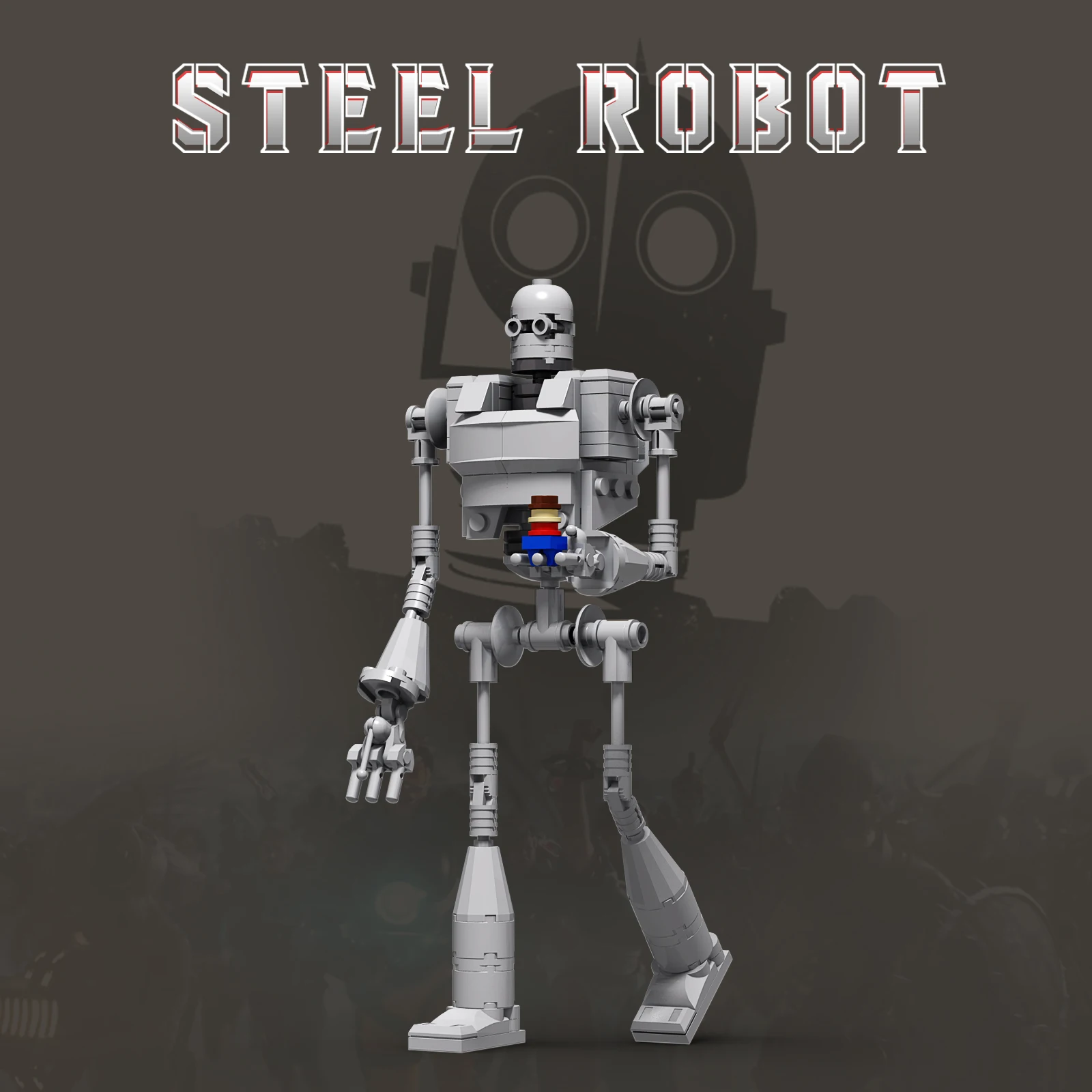 Железный робот MOC подходящий для фигурок города гигантская модель строительные