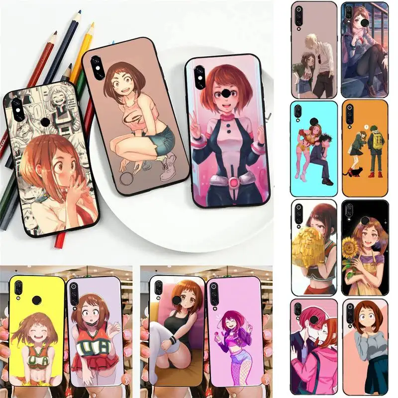 

my hero academia uraraka Phone Case CaseFor Redmi note 8Pro 8T 6Pro 6A 9 Silicone Fundas for Redmi 8 7 7A note 5 5A note 7 Capa