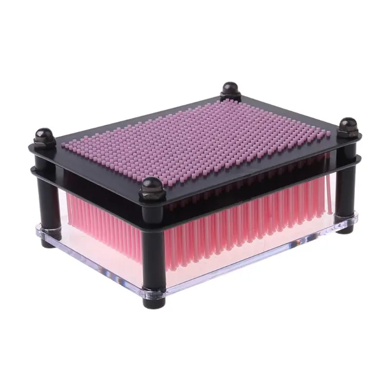 

Plastic colorful desk toys funny game Pin art 3D clone shape pin art Shoumo needle child face palm board model Sculpture