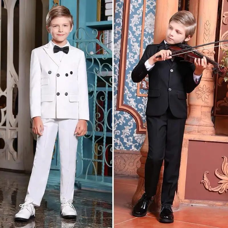 B &amp G/обувь из натуральной коровьей кожи для мальчиков Матовая черная детская