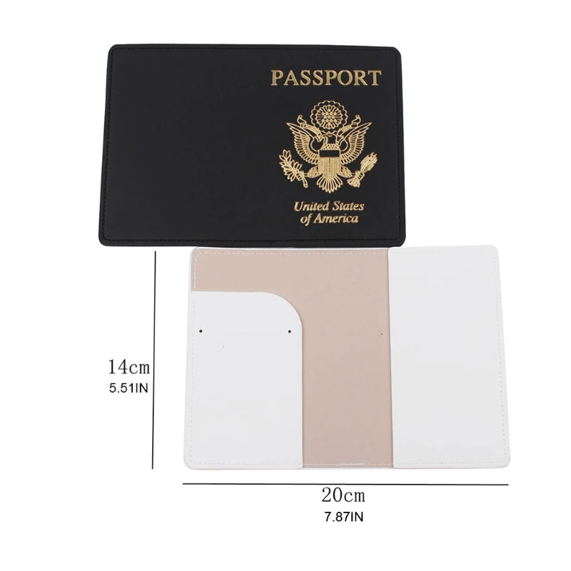 

J60D Portable USA Travel Passport Holder PU Leather ID Card Cover Case Slim Protector Organizer for Women Men
