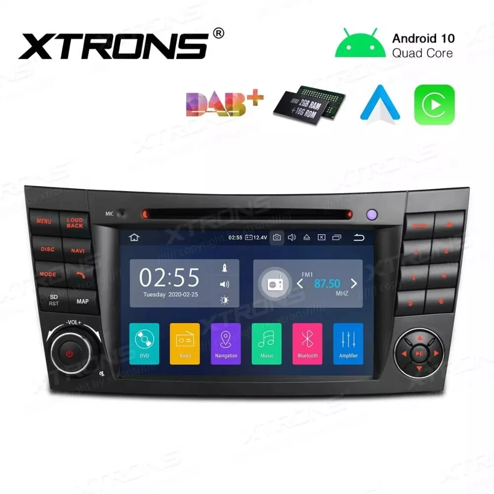 XTRONS Android 10 0 радио автомобильный DVD плеер GPS OBD для Mercedes Benz E Class W211 E200 E220 E240 E270 E280 2002 2008
