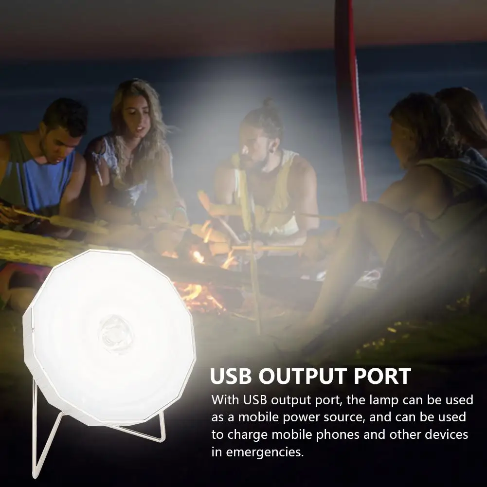 Portable Solar Camping Lamp Mobile Power USB Flashlight Adjustable Outdoor Work Light BBQ Lantern COB Floodlight | Освещение