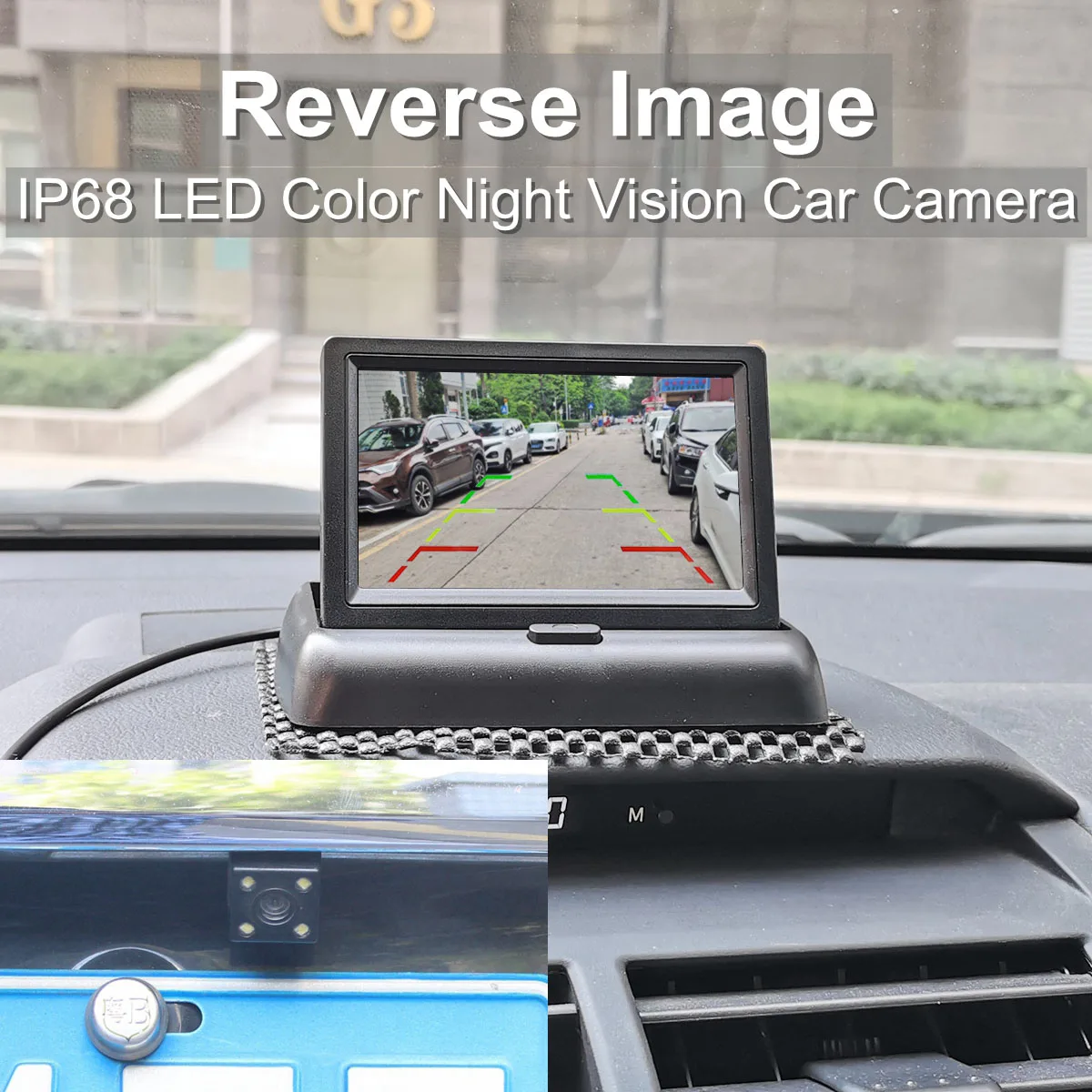 Автомобильный монитор DIYKIT 4 3 &quotFoldabl TFT LCD автомобильный заднего вида светодиодная